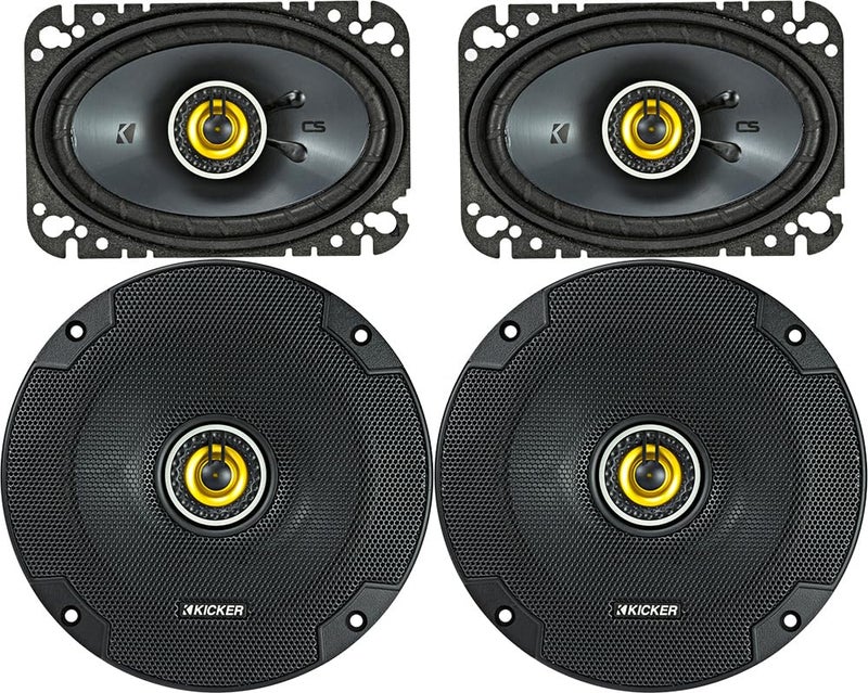 Kicker حزمة مكبرات صوت KICKER من 2 عنصر: سلسلة CS مكبرات صوت كوكسيل 6.5 بوصة 4 أوم واثنان 4 بوصة × 6 بوصة مكبرات صوت كوكسيل 4 أوم - 1x 46CSC654، 1x 46CSC464 - Image 1